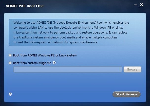AOMEI PXE Boot FREE   інструмент для мережевої завантаження компютерів з ISO образу