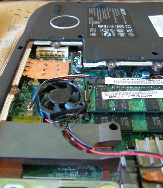 Модифікація системи охолодження Acer Aspire 5920g