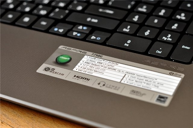 Перший огляд ноутбука Acer Aspire 7750G