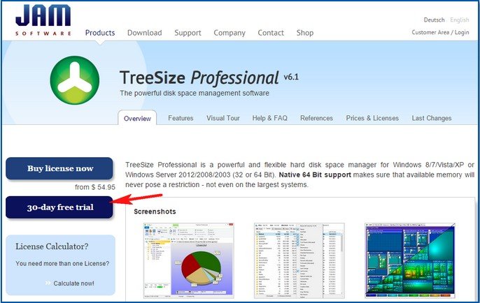 Куди пропало місце на диску C: або як користуватися програмами TreeSize Professional, Scanner і пошуком Windows