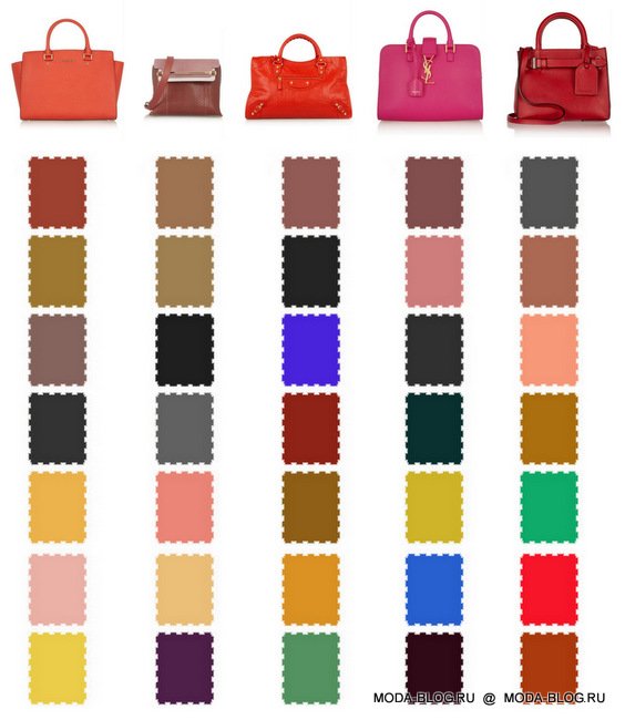 Колірні схеми: сумка + взуття