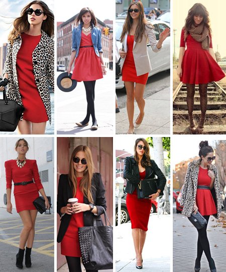 З чим носити червоне плаття?