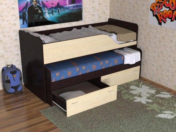 Ліжка з ящиком для білизни