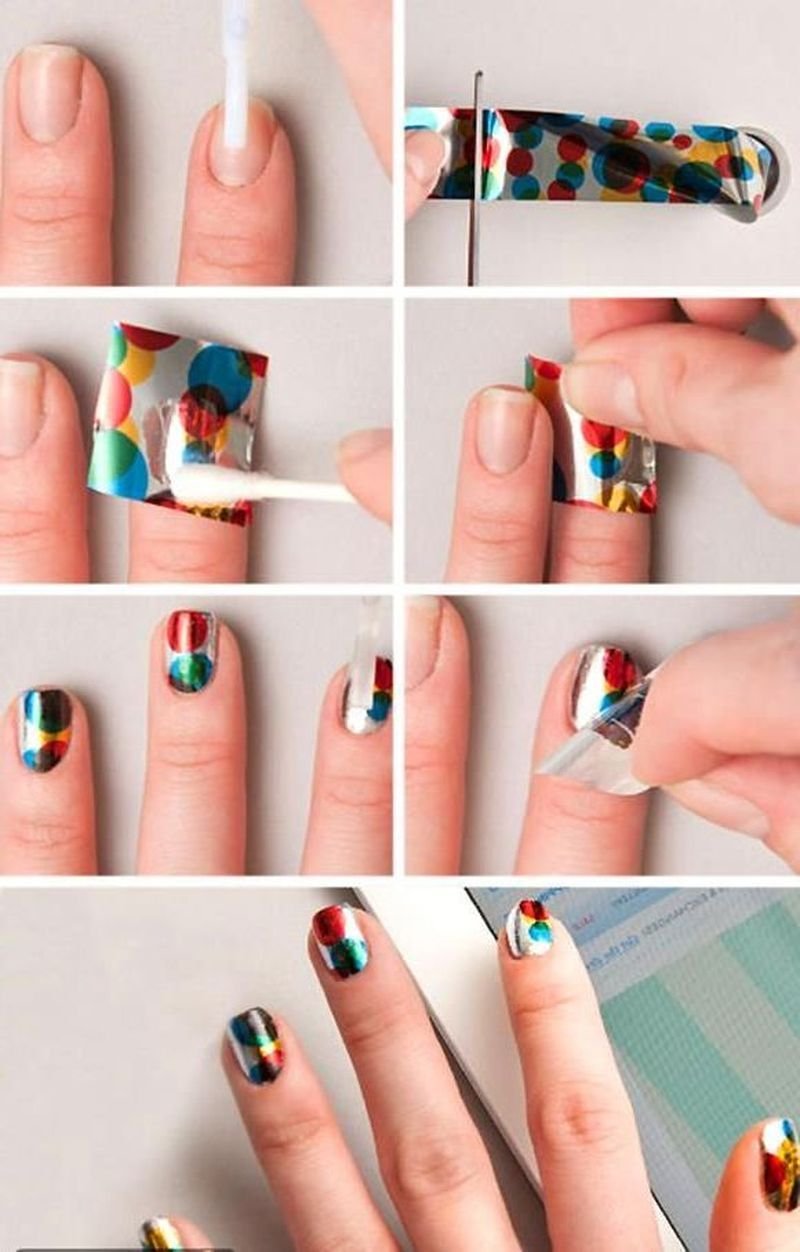Як зробити дизайн нігтів з фольгою