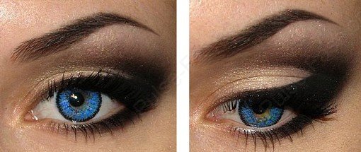 Денний макіяж для сіро блакитних очей