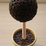Топіари з кавових зерен – кавове серце, дерево і ширяюча чашка своїми руками