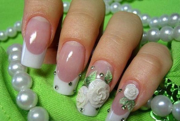 Барвистий дизайн нігтів для нареченої   фото та приклади весільного манікюру