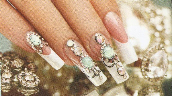 Манікюр Рідкі камені і Лиття на нігтях   покроковий майстер клас з фото