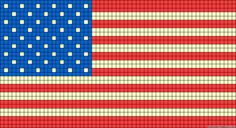 Схеми фенечок з прапорами і символікою різних країн прямим плетінням