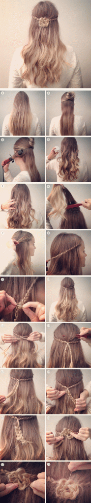 Схеми плетіння кісок на довге волосся