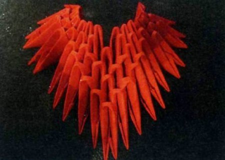Японська валентинка. Модульне орігамі.