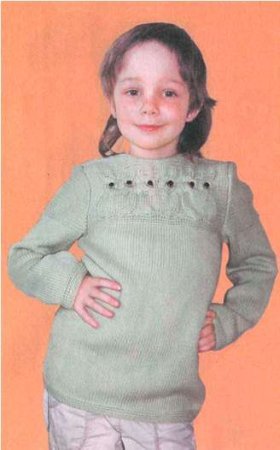 Пуловер Сови на 5 6 років. Вязання для дітей.