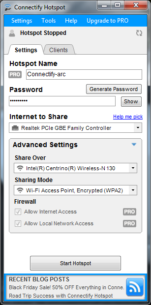 Connectify   програма для роздачі Wi Fi ноутбука