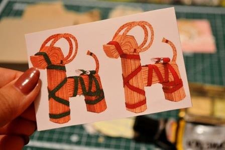 Новорічна листівка з роком кози своїми руками – використовуємо незвичайні матеріали