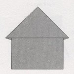 Орігамі будиночок – новорічні вироби