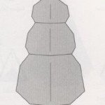 Сніговик орігамі – схема з паперу