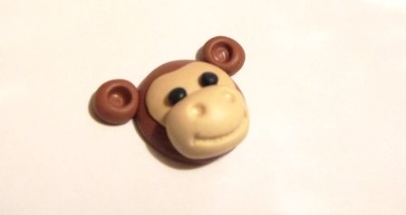 Магніт Мавпа з полімерної глини, майстер клас з фото