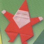 Орігамі Дід Мороз – схема з паперу