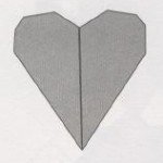 Серце – орігамі з паперу схема