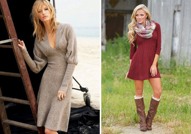 Як вибрати і носити плаття светр