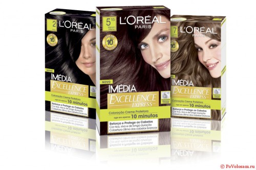 Сучасна палітра неповторних відтінків фарби для волосся лореаль экселанс