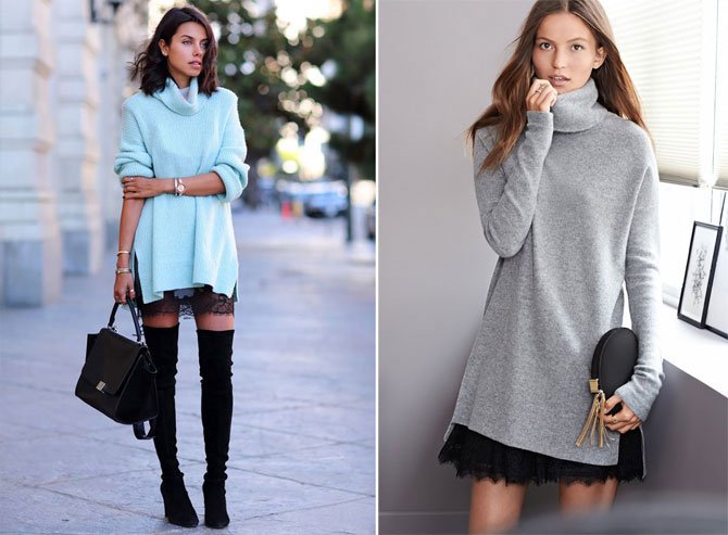 Як вибрати і носити плаття светр