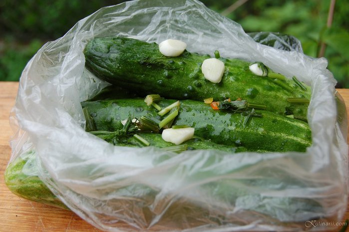 Як приготувати швидкі малосольні огірки в пакеті? Рецепт