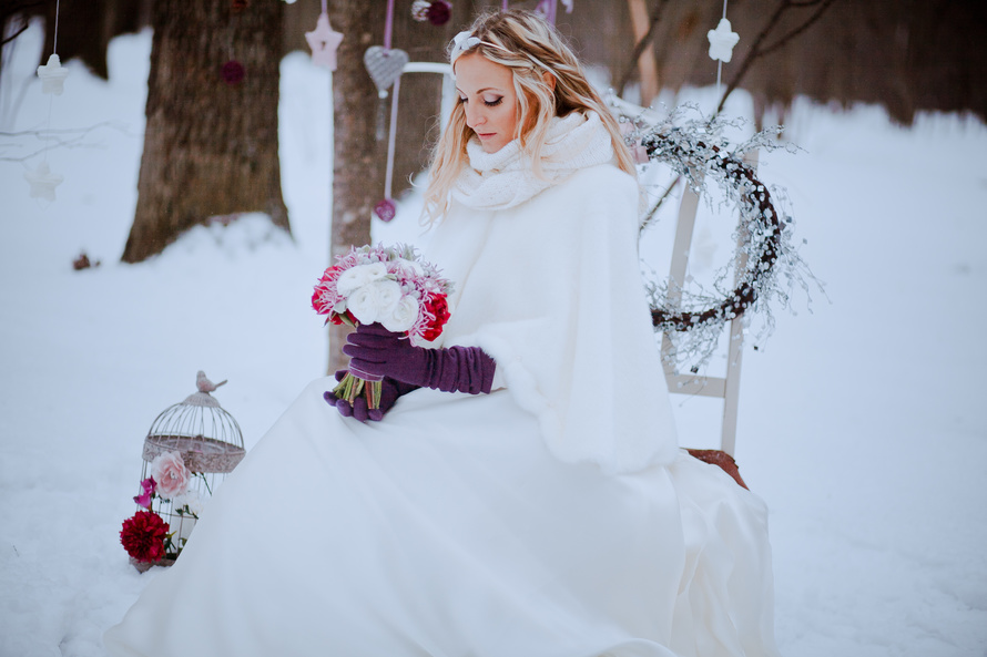 Ідеї для зимового весілля — колір, оформлення, підбір сукні