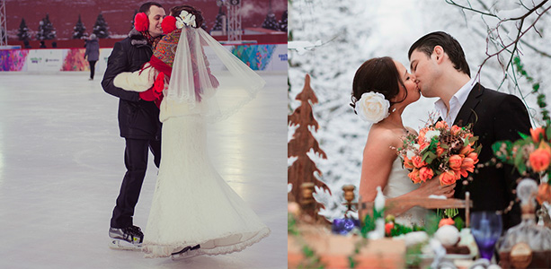 Ідеї для зимового весілля — колір, оформлення, підбір сукні