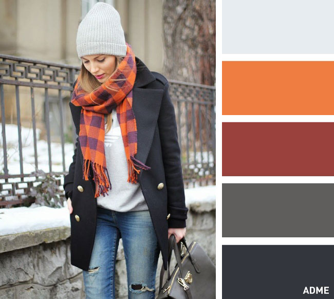 Вдалі колірні поєднання шапок і шарфів