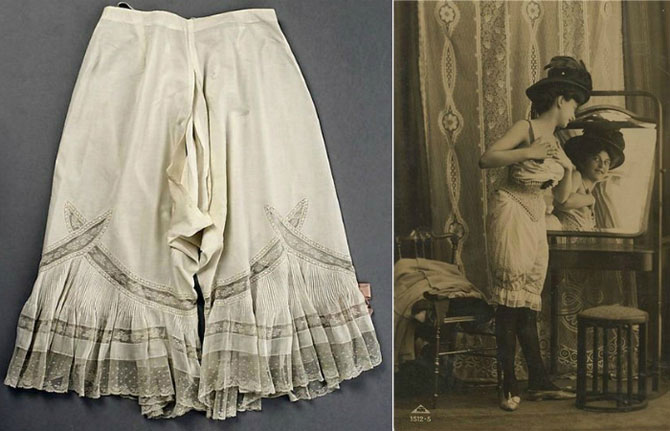 Історія: дамська білизна — батистові панталони