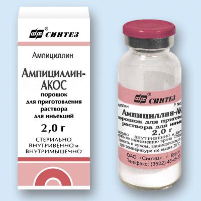 Назви деяких антибіотиків ряду ампицилинового