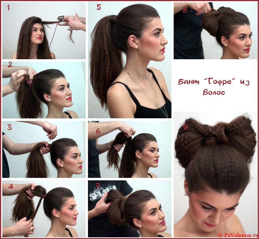 Як зробити зачіску бант з волосся: Покрокова інструкція, схема, фото і відео