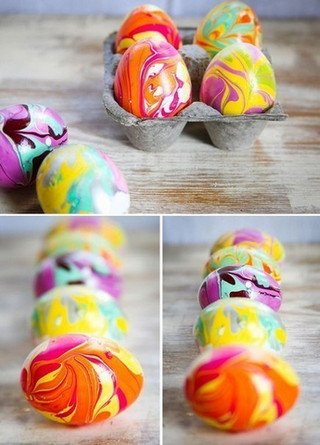 Як фарбувати яйця підручними засобами: лак для нігтів
