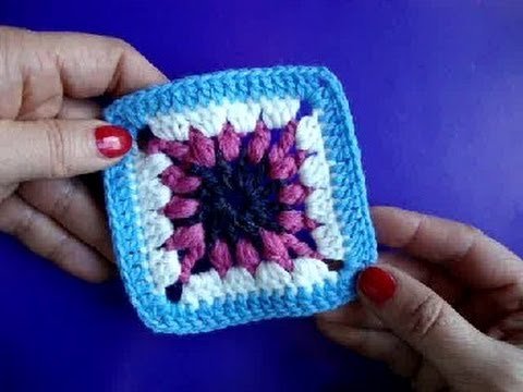 Вязання гачком Урок 247 Як вязати квадрат Crochet granny square