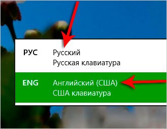 Змінити розкладку клавіатури Windows 8