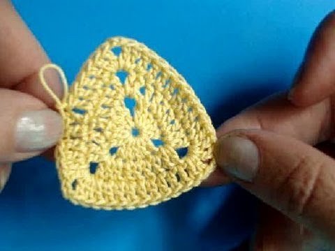 Вязання гачком   Урок 208   Як вязати трикутник 1 crochet