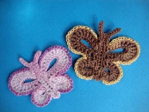 Метелик   How to crochet butterfly free pattern   Вязання гачком