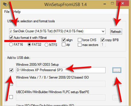 Як встановити Windows XP з флешки?   Зробити завантажувальну флешку з Windows XP