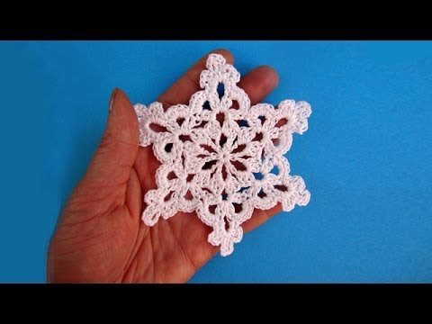 How to crochet криву   Сніжинка   Pattern for free   Вязання гачком