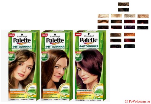 Палет фарба для волосся: палітра відтінків і кольору