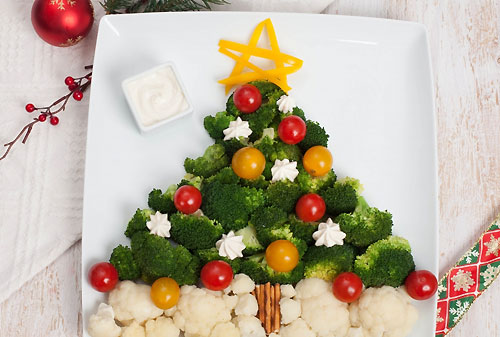 Новорічний салат «Овочева ялинка» з сиром фетакса