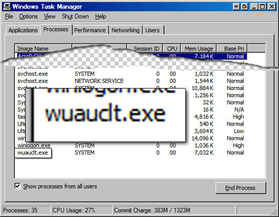 Wuauclt.exe   корисний файл або вірусна програма?
