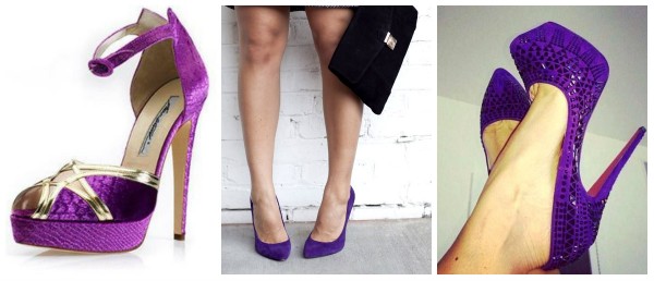 Як носити фіолетові туфлі?