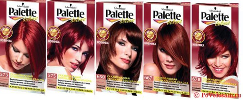 Палет фарба для волосся: палітра відтінків і кольору