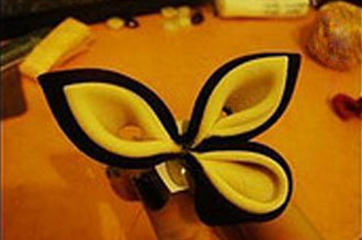 Витончена канзаші метелик — саморобна шпилька для волосся