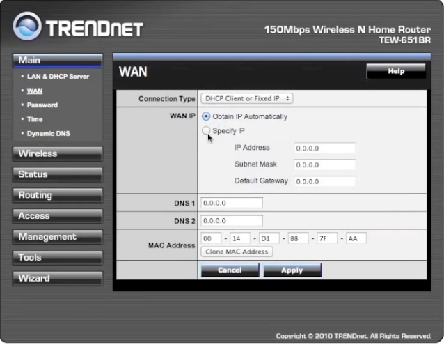 Як налаштувати інтернет та Wi Fi на роутері TRENDnet TEW 651BR