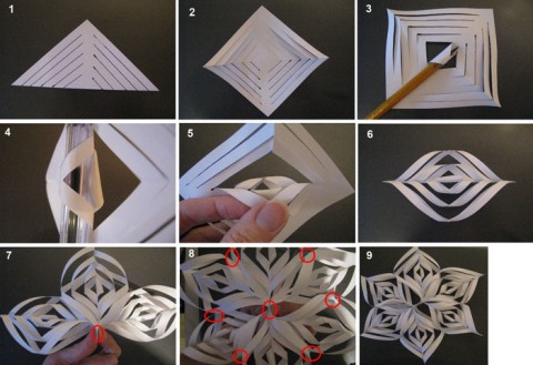 Як зробити сніжинки з паперу своїми руками: обємні, орігамі, схеми, фото і відео майстер клас