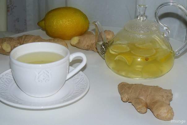 Рецепт: Лимонно імбирний чай