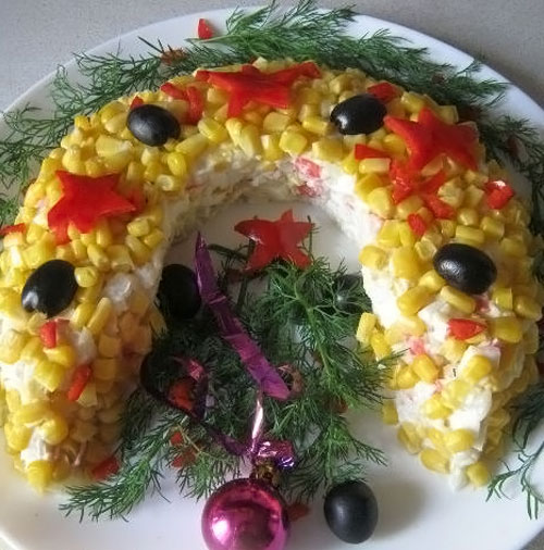 Новорічний салат «Підкова на щастя»